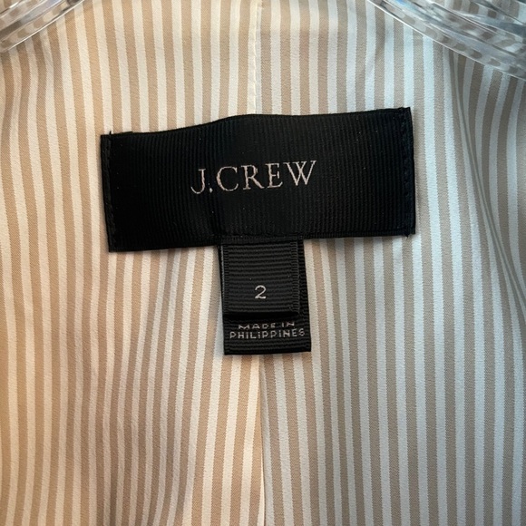 J.Crew Regent Wool Blazer Sz 2 Houndstooth Plaid Gray Blue Academia Preppy Class - Picture 5 of 11